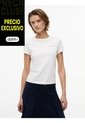 Camiseta Blanca Slim De Punto Con Logo Tommy Jeans de Tommy Hilfiger