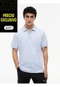 Polo Celeste De Corte Regular Ribeteado Con Logo Tommy Jeans de Tommy Hilfiger