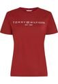 Camiseta Roja De Cuello Redondo Con Logo Tommy Hilfiger de Tommy Hilfiger