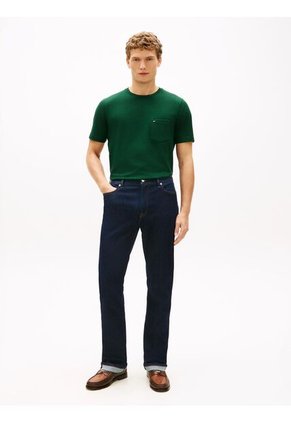 Camiseta Verde De Cuello Redondo Con Bolsillo Tommy Hilfiger