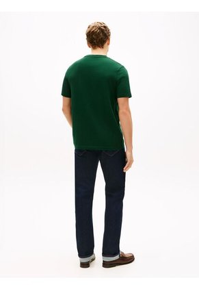 Camiseta Verde De Cuello Redondo Con Bolsillo Tommy Hilfiger