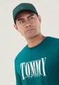 Camiseta Verde-Blanco Tommy Jeans de Tommy Hilfiger