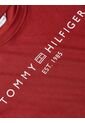 Camiseta Roja De Cuello Redondo Con Logo Tommy Hilfiger de Tommy Hilfiger