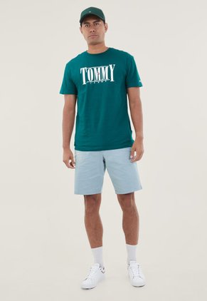 Camiseta Verde-Blanco Tommy Jeans