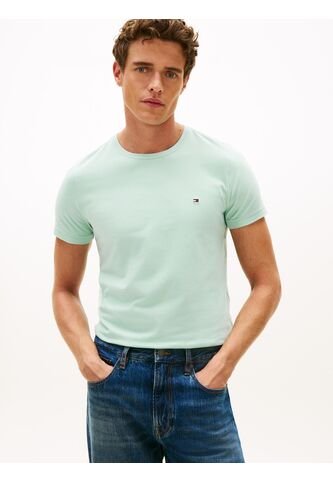 Camiseta Verde De Cuello Redondo Y Corte Extra Slim Tommy Hilfiger Tommy Hilfiger