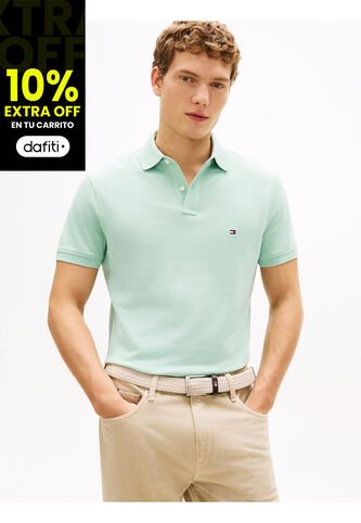 Polo Verde 1985 De Corte Regular Tommy Hilfiger Tommy Hilfiger