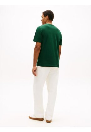 Camiseta Verde De Punto Con Logo Tommy Hilfiger
