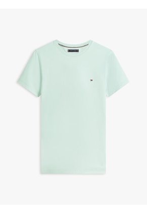 Camiseta Verde De Cuello Redondo Y Corte Extra Slim Tommy Hilfiger