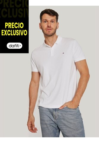 Polo Blanco Essential De Corte Regular Con Logo Tommy Hilfiger Tommy Hilfiger