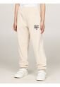 Pantalón Niña Gris Velour Con Logo Script Tommy Hilfiger de Tommy Hilfiger