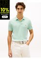 Polo Verde De Punto Interlock De Corte Regular Tommy Hilfiger de Tommy Hilfiger