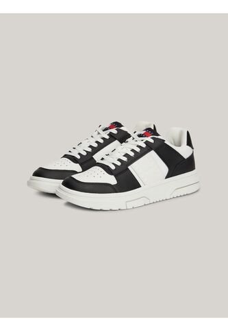 Tenis Negro The Brooklyn De Cuero Con Paneles Tommy Hilfiger Tommy Hilfiger