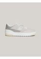 Tenis Gris De Cuero Con Mezcla De Texturas Tommy Hilfiger de Tommy Hilfiger