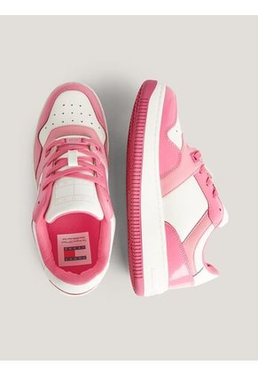 Tenis Rosa De Baloncesto Retro De Charol Tommy Hilfiger