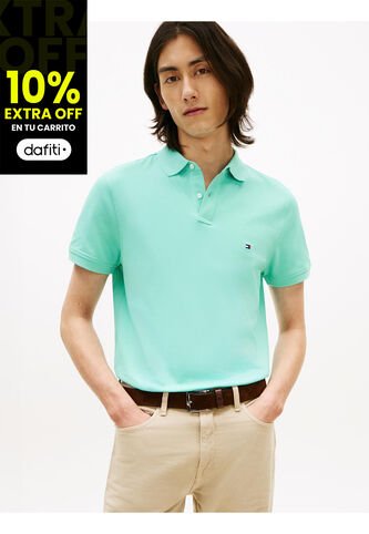 Polo Celeste 1985 De Corte Regular Tommy Hilfiger Tommy Hilfiger