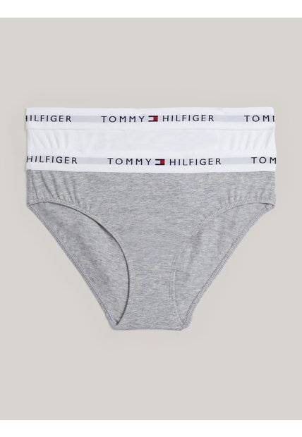 Pack Blanco De 2 Pantys Signature Con Inscripción Tommy Hilfiger