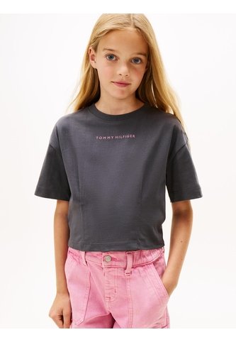 Camiseta Negra De Punto Con Logo Engomado Tommy Hilfiger Tommy Hilfiger
