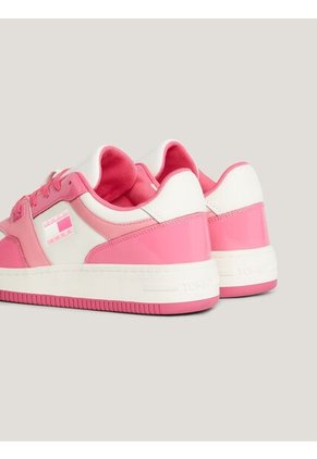 Tenis Rosa De Baloncesto Retro De Charol Tommy Hilfiger