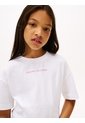 Camiseta Blanca De Punto Con Logo Engomado Tommy Hilfiger de Tommy Hilfiger