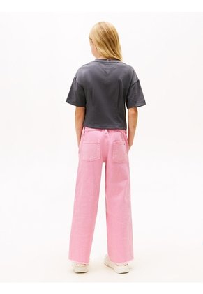 Camiseta Negra De Punto Con Logo Engomado Tommy Hilfiger