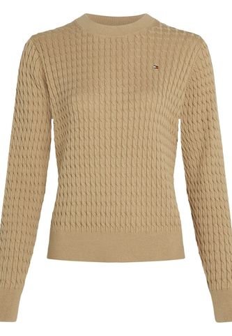 Saco Beige Tejido De Punto Trenzado Fino Tommy Hilfiger Tommy Hilfiger