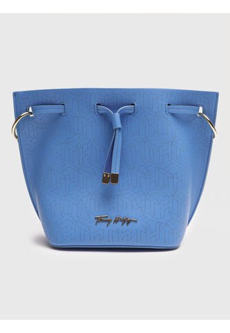 Bolso Azul Tipo Bucket Con Logo Metalixado Tommy Hilfiger Tommy Hilfiger