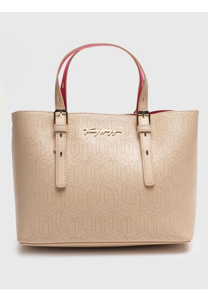 Bolo Rosado Mini Shopper Con Logo Metalizado Tommy Hilfiger