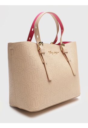 Bolo Rosado Mini Shopper Con Logo Metalizado Tommy Hilfiger