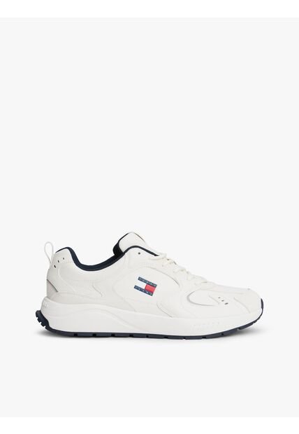 Tenis Blanco De Running Con Suela Dentada Tommy Hilfiger
