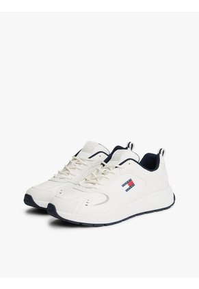 Tenis Blanco De Running Con Suela Dentada Tommy Hilfiger
