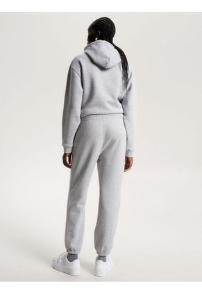 Joggers Con Logo Universitario Aterciopelado Mujer Gris Tommy Hilfiger