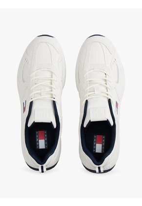 Tenis Blanco De Running Con Suela Dentada Tommy Hilfiger