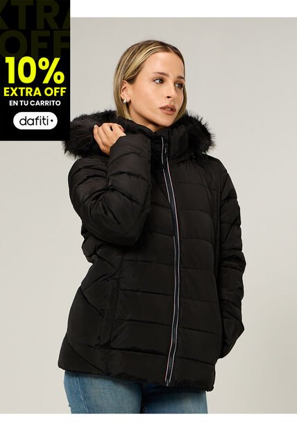 Chaqueta Negra Acolchada Tommy Hilfiger
