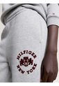 Joggers Con Logo Universitario Aterciopelado Mujer Gris Tommy Hilfiger de Tommy Hilfiger