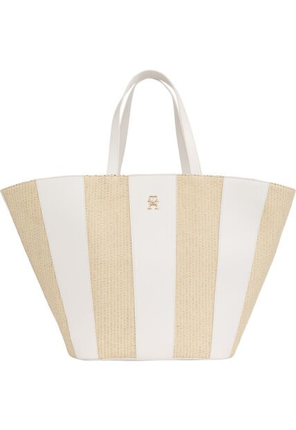 Bolso Blanco Tote Summer Con Insignia Tommy Hilfiger