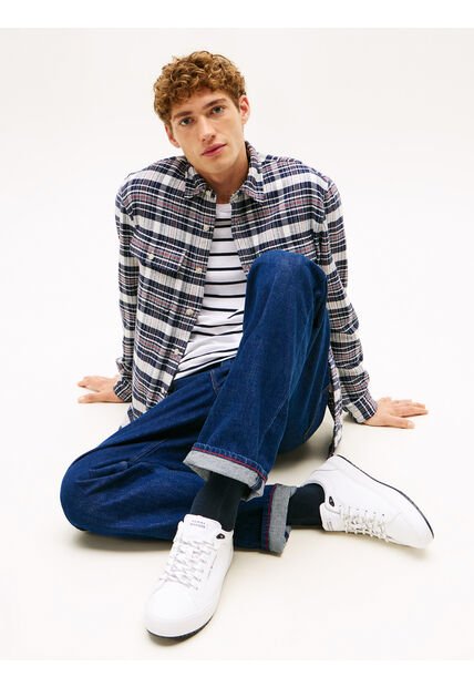 Tenis Blanco Con Suela De Tacos Finos Tommy Hilfiger