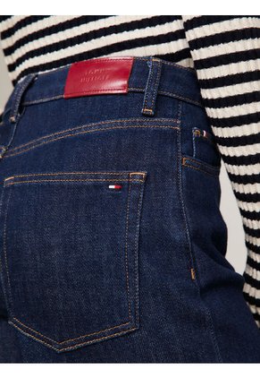 Jeans De Talle Alto Con Pernera Ancha Mujer Azul Tommy Hilfiger