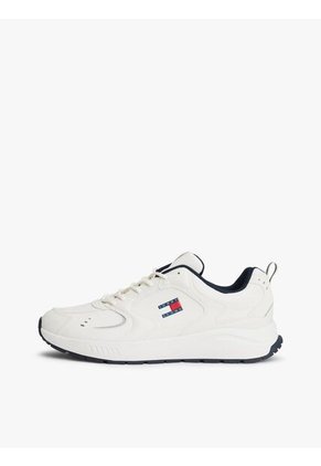 Tenis Blanco De Running Con Suela Dentada Tommy Hilfiger