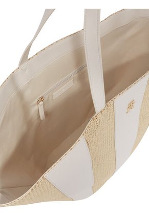 Bolso Blanco Tote Summer Con Insignia Tommy Hilfiger