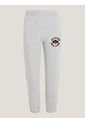 Joggers Con Logo Universitario Aterciopelado Mujer Gris Tommy Hilfiger de Tommy Hilfiger