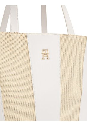 Bolso Blanco Tote Summer Con Insignia Tommy Hilfiger