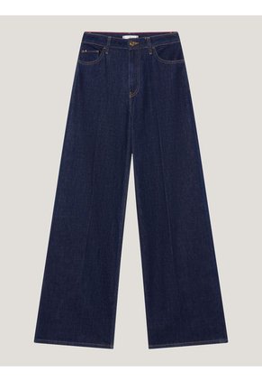 Jeans De Talle Alto Con Pernera Ancha Mujer Azul Tommy Hilfiger