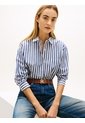 Camisa Azul De Popelín Con Corte Oversize Tommy Hilfiger de Tommy Hilfiger
