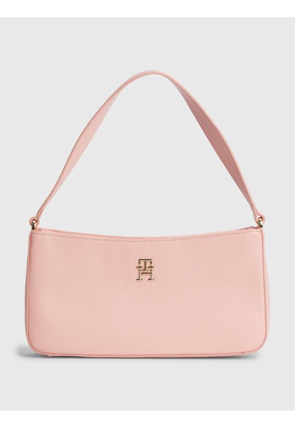 Bolso Rosa De Hombro Timeless Con Insignia Metálica Tommy Hilfiger