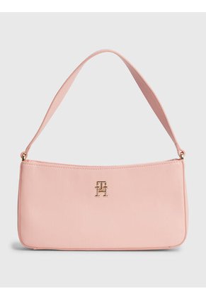 Bolso Rosa De Hombro Timeless Con Insignia Metálica Tommy Hilfiger