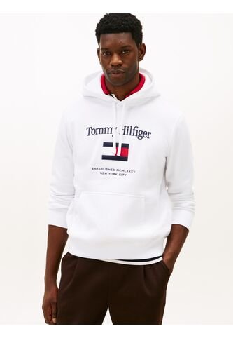 Buzo Blanco Con Capota Con Logo Gráfico Tommy Hilfiger Tommy Hilfiger