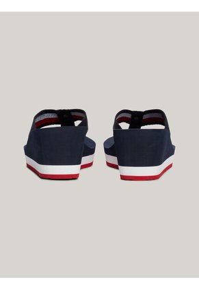 Sandalias Azul Con Logo Para Playa Tommy Hilfiger