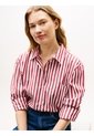 Camisa Roja De Popelín Con Corte Oversize Tommy Hilfiger de Tommy Hilfiger