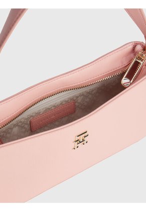 Bolso Rosa De Hombro Timeless Con Insignia Metálica Tommy Hilfiger