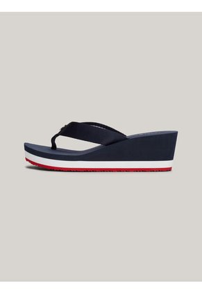 Sandalias Azul Con Logo Para Playa Tommy Hilfiger
